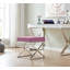 Jovie Velvet Upholstered Accent Dressing Table Chair - Modern Metal Chrome Design-896961436-896928965