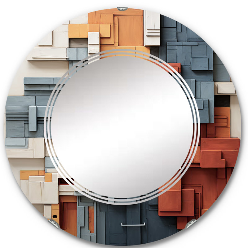 Monnerot - Miroir mural moderne rond, 24 po x 24 po