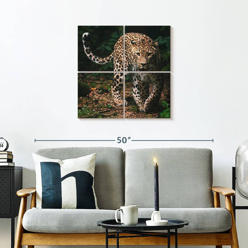 Brampt Wild Persian Leopard, 26'' H x 26'' W