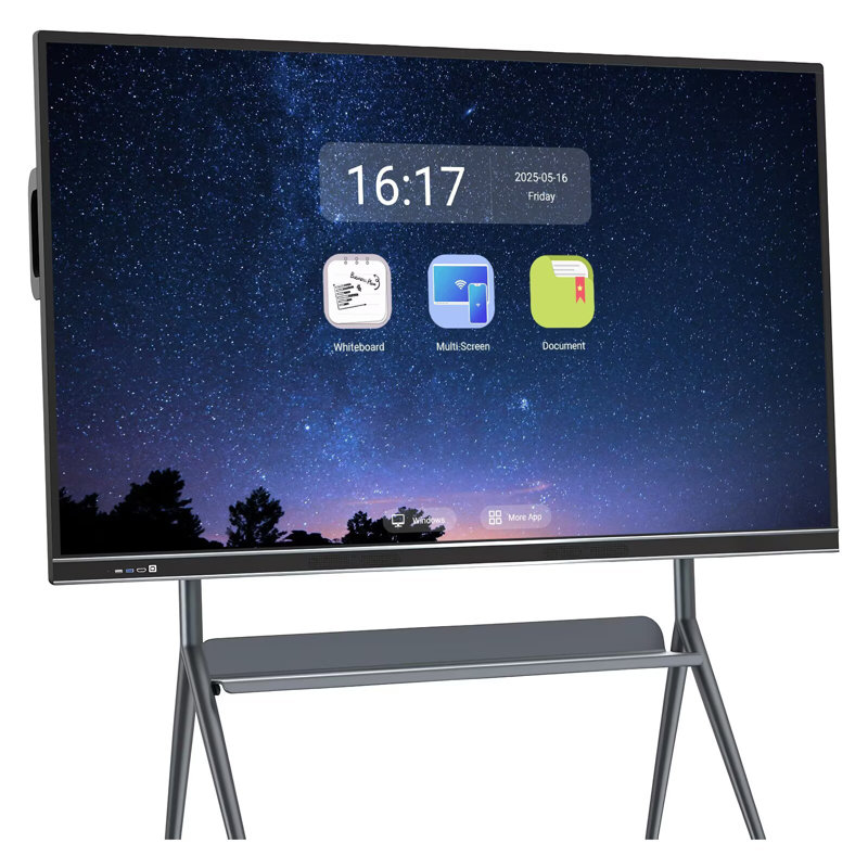 Tableau blanc intelligent à écran tactile 4K JYXCN avec tableau tactile 4K à calendrier électronique tout-en-un pour écoles et bureaux (avec fixation murale incluse)
