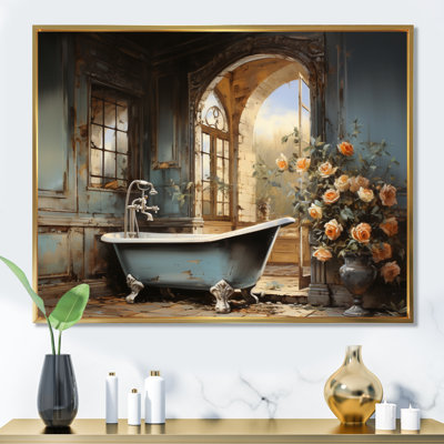 «Bathroom Vintage Elegance II», impressions sur toile de salle de bain