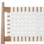 Bohemian - Inspired Queen Size Bed With Woven Leather Back, Natural Wood, Finish And Pine Frame, Weight Balanced Slats