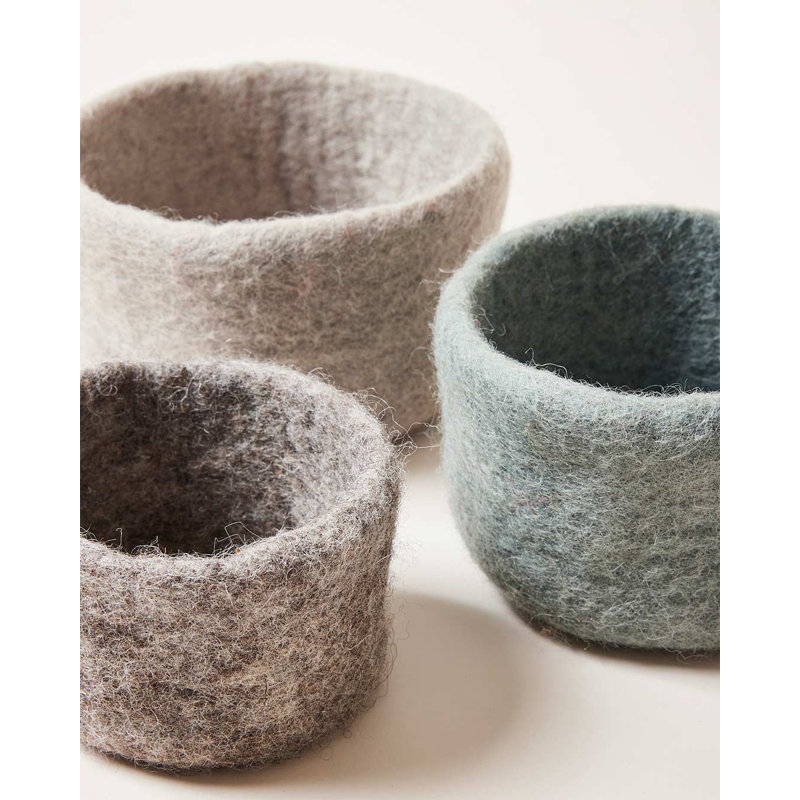 Artisan Handmade 100% Wool Decorative Bowl Set