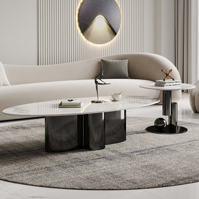 Italian minimalist modern coffee table set