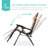 Danny-James Oversized Padded Zero Gravity Chair, Folding Outdoor Patio Recliner w/ Side Tray-12764343