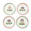 Holly Village Ceramic Dessert Plates