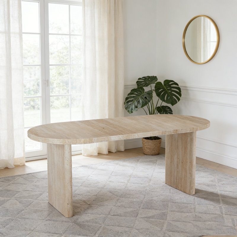 Table de salle à manger extensible Modern, Blanc ancien