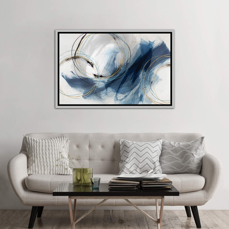 Detour by Isabelle Z Graphic Art Print, 40" H x 60" W, Floater Framed Canvas, Silver