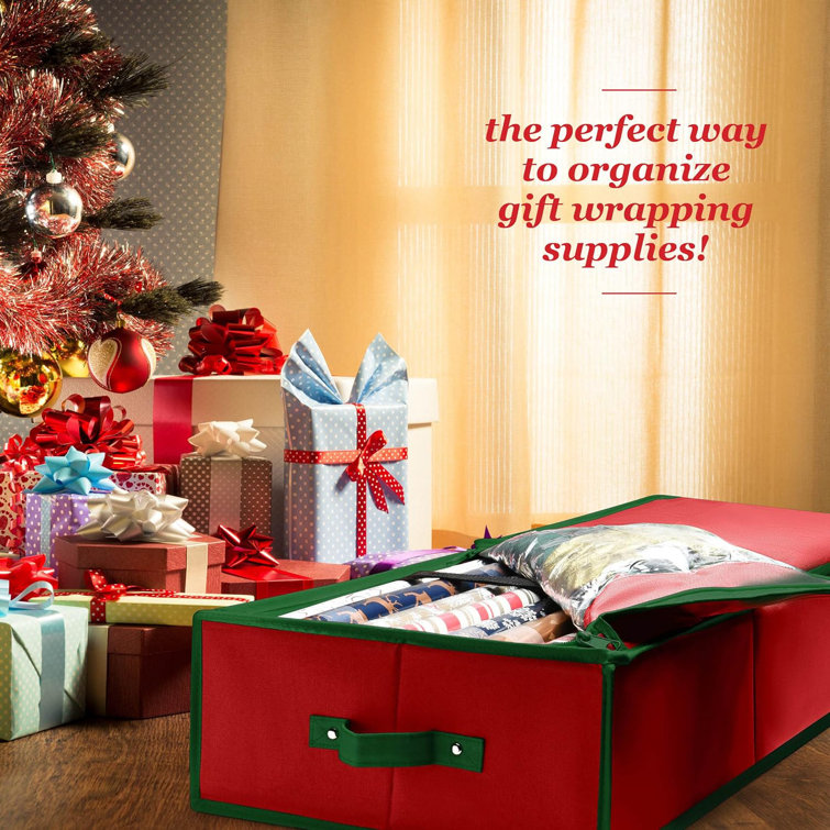 Premium Wrap Organizer, Wrapping Paper Storage Box And Holiday Accessories