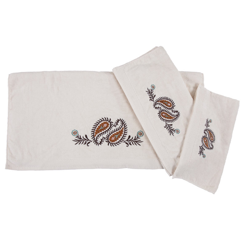 Ensemble de serviettes 3 pièces Rebecca, Crème