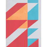 Geometric With Triangles Print by Angel Estevez