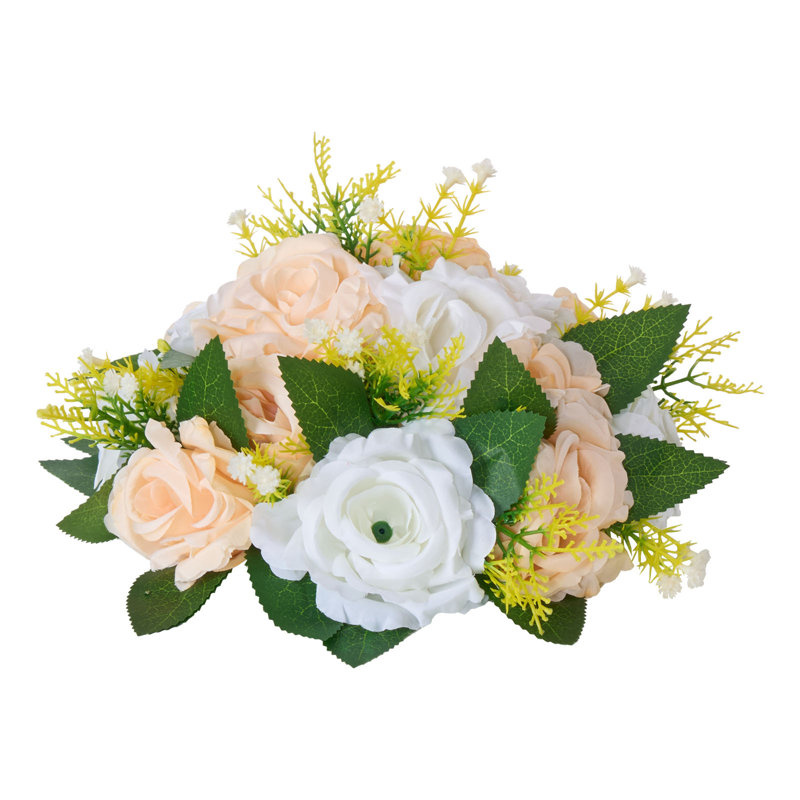 Rose Arrangement, White, 10.8cm x 24cm