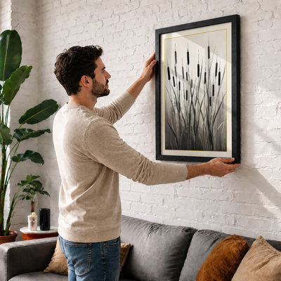Marsh Grasses Study Botanical - Framed Print