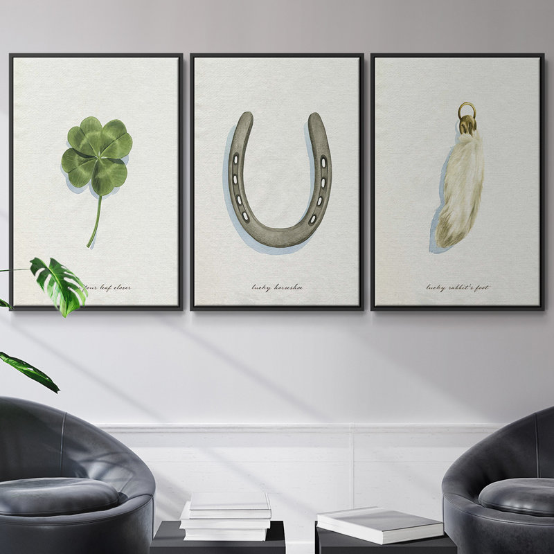 Linx I, ensemble de 3 toiles encadrées sur toile, Cadre noir, H 40 po x l 78 po