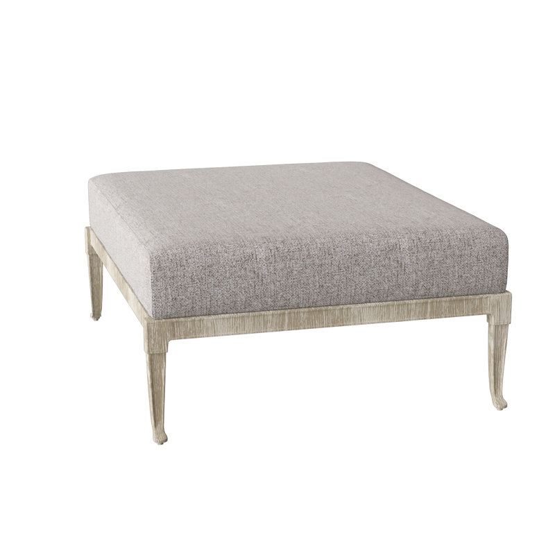 Wiltshire Outdoor Ottoman, Canvas Navy Sunbrella® Canvas, Weathered White