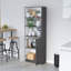 Bibliothèque 2 portes gris et blanc mat - Solution de rangement fonctionnelle et polyvalente pour organiser votre maison