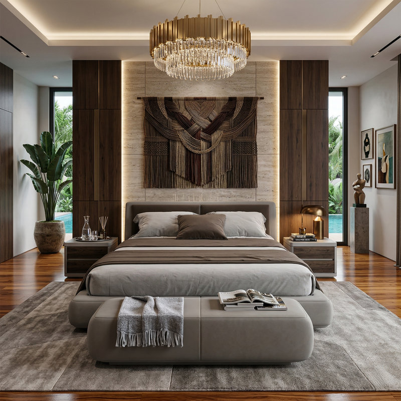 Solid Wood Bed
