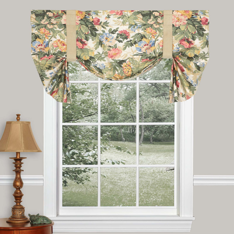 Cantonnière à nouer Virginia Multi Traditional Cotton Floral