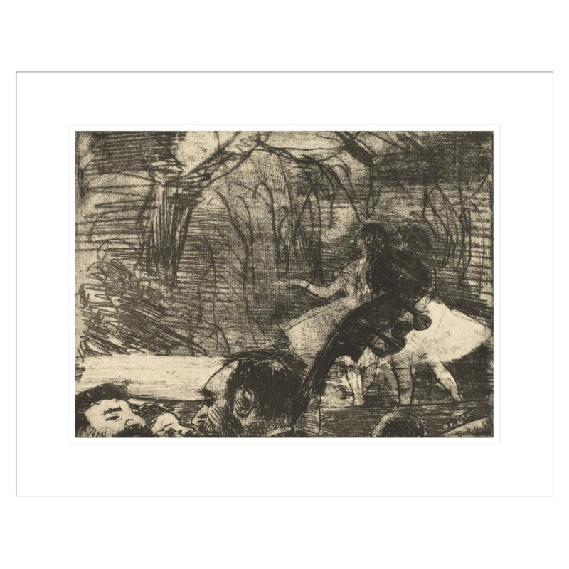 Sur scène (sur la scène 3e planche) par Edgar Degas, H 17,48 po x l 21,75 po
