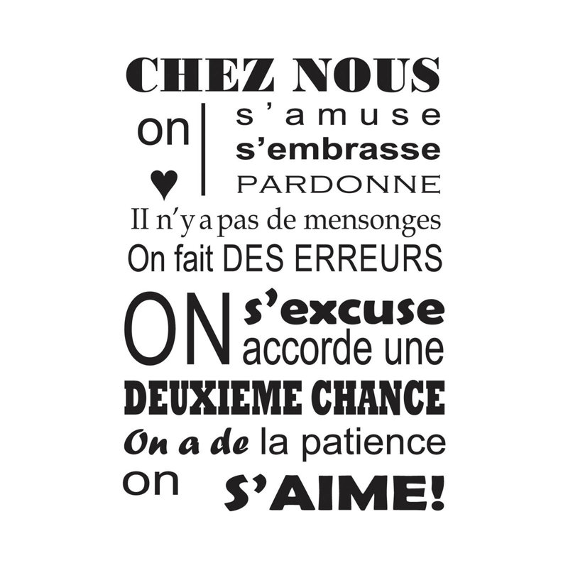 Text & Numbers Wall Decal
