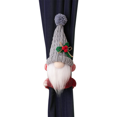 Fermoirs de rideaux de Noël sans visage