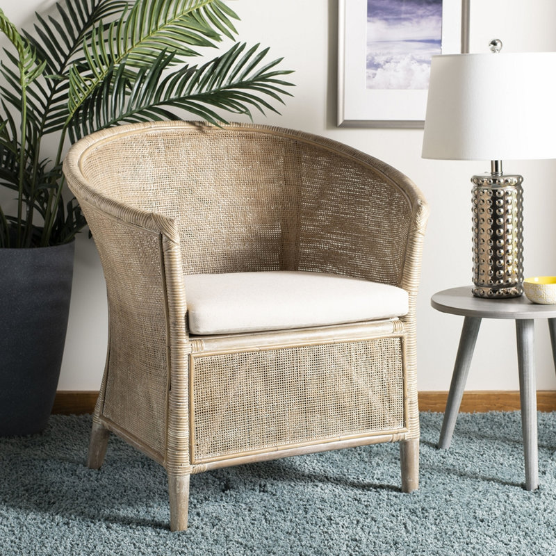 Fauteuil demi-tonneau en lin 31,49 po