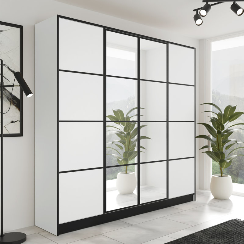 Arees 4 Door Wardrobe, White