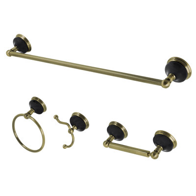Kingston Brass Water Onyx 4-Piece Bathroom Hardware Set