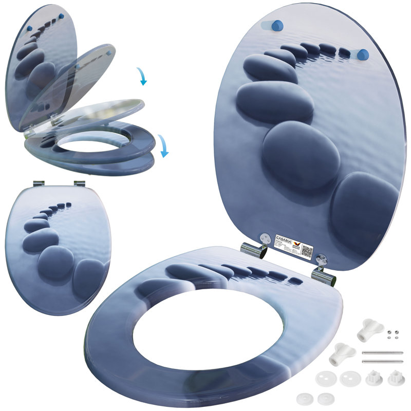 Stone Soft Close Elongated Standard Toilet Seat