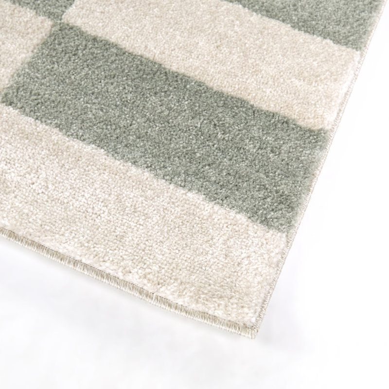 Tapis à carreaux gris Elijah, Rectangle 7 pi 10 po x 10 pi