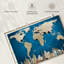 «Ocean Blue World Map», reproduction sur toile tendue-2036024729