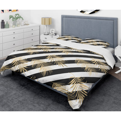 Ensemble de housse de couette à feuillage vii mid-century