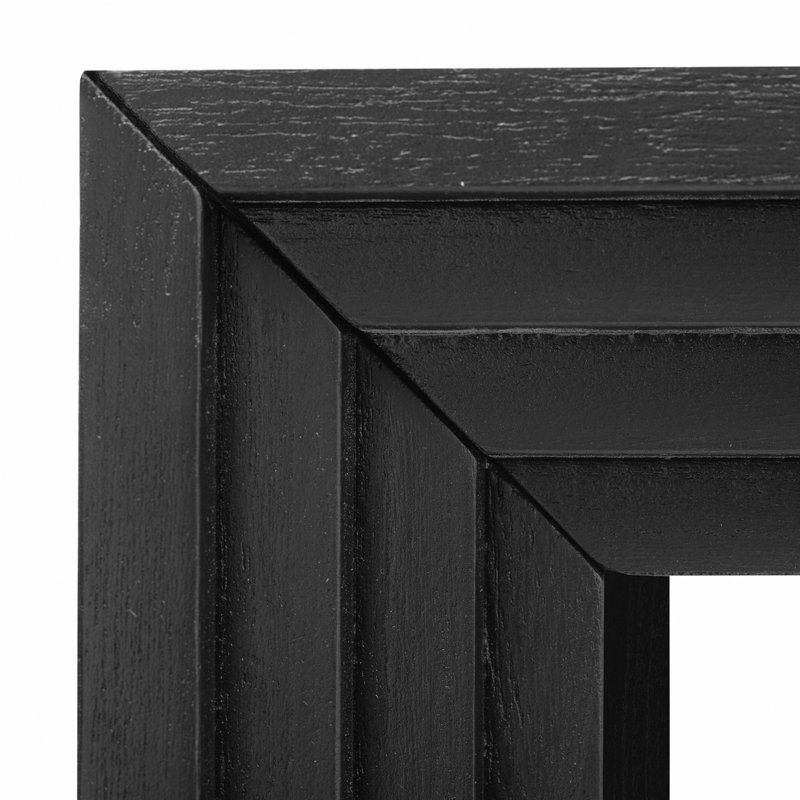 Modern Style Console Table Made Of Paulownia Solid Veneer, Black
