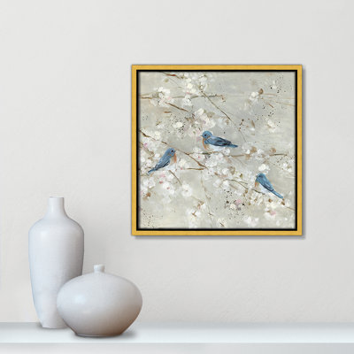 "Blue Bird Melody Collection" Blue Bird Melody II, impression sur toile par Sally Swatland