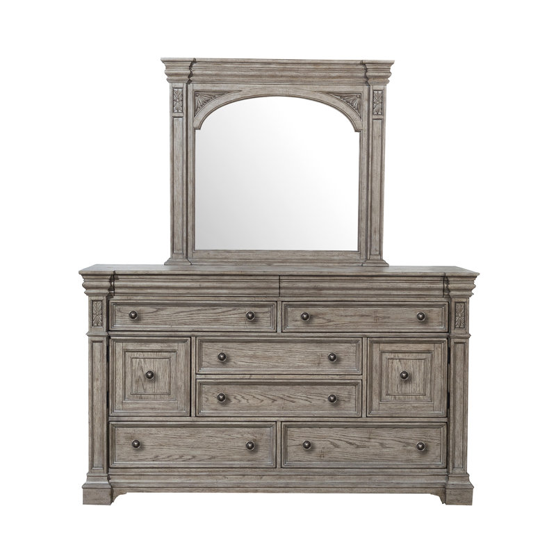 Commode 8 tiroirs + miroir Jaeceon