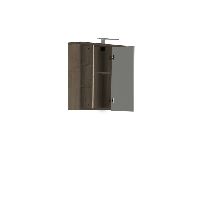 Aceituno Wall Bathroom Cabinet, Sonoma Oak/White Gloss