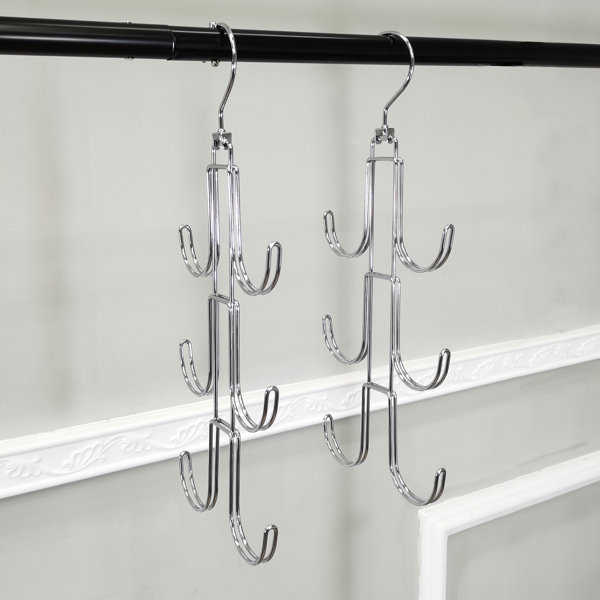 Doulbe Side Hanging U Hooks, Dual Wire Heavy Duty Silver Hanging Hooks 15 x 6 x 2 (Set of 2) Rebrilliant