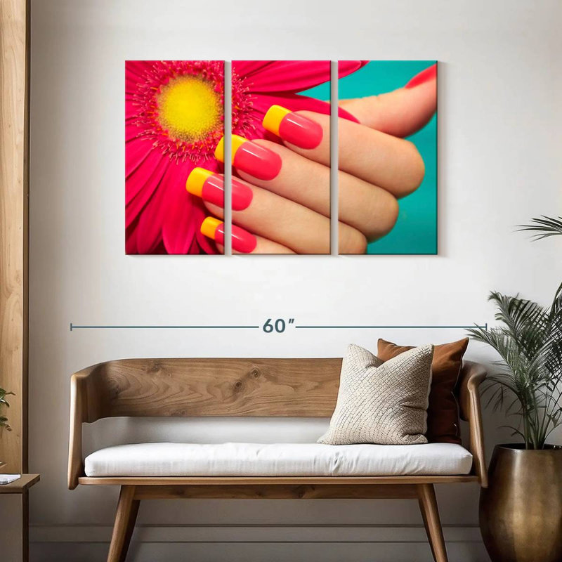 Clous d'inspiration gerbera de Navette, H 28 po x l 45 po