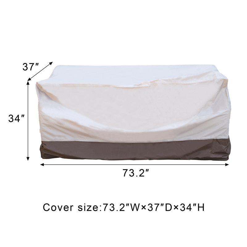 Beige and Brown Weatherproof Outdoor Furniture Cover