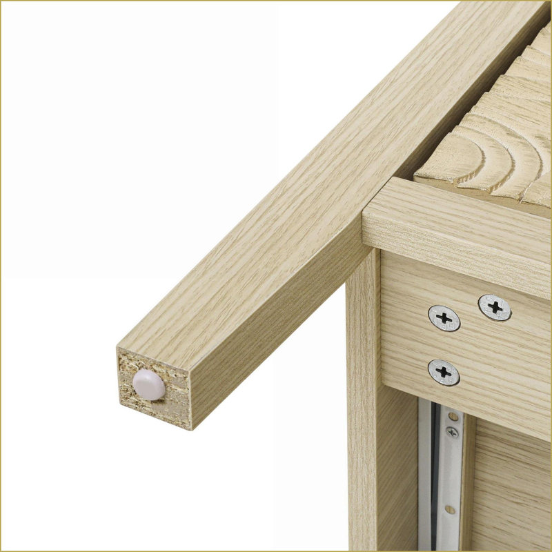 Armoires, beige traditionnel à 3 tiroirs | Panneau de particules et panneau de fibres à densité moyenne | Rangement pour chambre à coucher