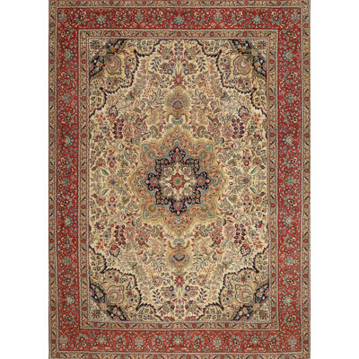 Tapis rouge/noir/gris traditionnel Suvak