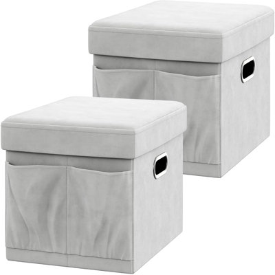 Rashena 101.6cm Wide Square Cube Ottoman with Storage