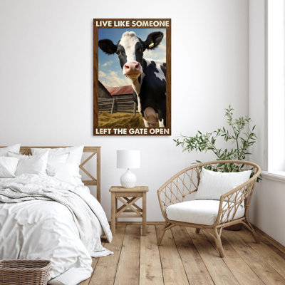 «Cow Live Like Someone» sur toile