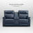 74‘’ Emlin Harr Reclining Sofa Genuine Leather Power Triple-Motor Reclining Loveseat with USB & Type-C Ports and Drop Down Table Tray-2013215906