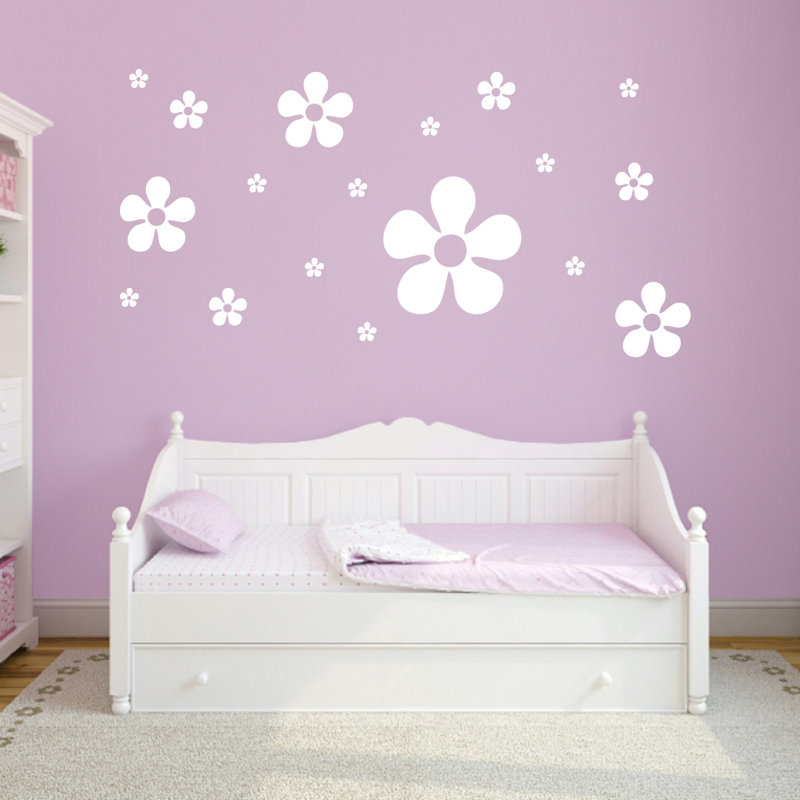 Plants & Flowers Non-Wall Damaging, White