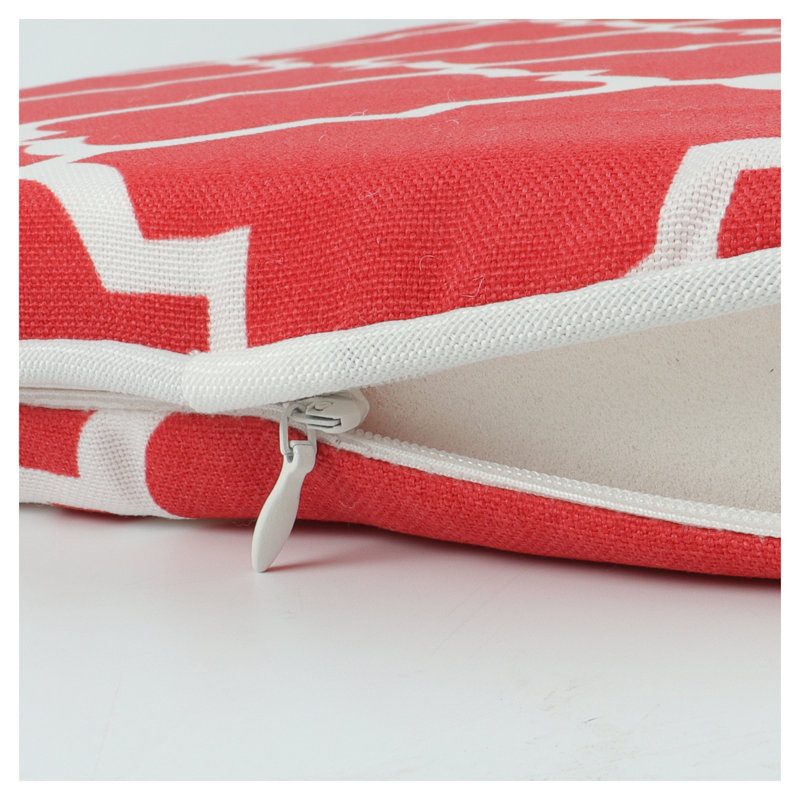 Set of 4 Red Outdoor Chair Cushions with Ties - Weather Resistant Patio Seat Pads for Garden & Dining Furniture