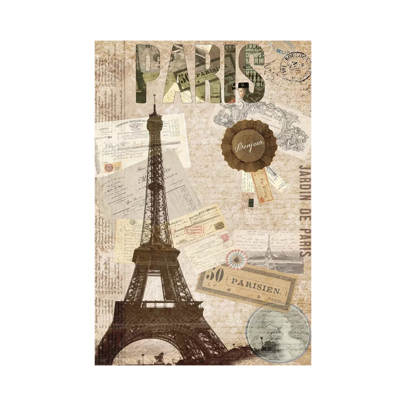 Postcards Of Paris XIV by Sandy Lloyd - Wrapped Canvas Print, 66.04 cm H x 45.72 cm W x 3.175 cm D