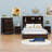 Jostin Bookcase Bed with Drawers and Shelves-1157882180