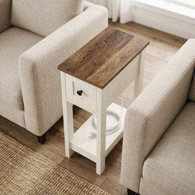 Table de bout avec prise de courant, assemblage sans outils Superfast