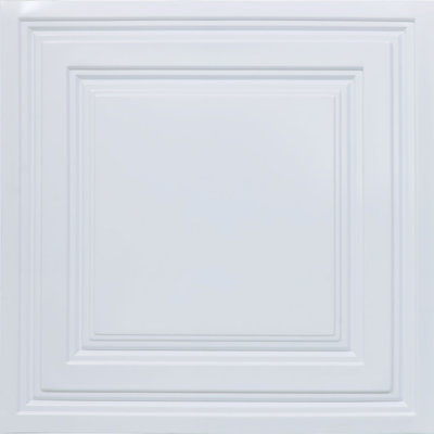 Tuile de plafond économique en PVC blanc